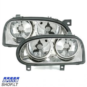 Golf 3 priekiniai skaidrūs žibintai